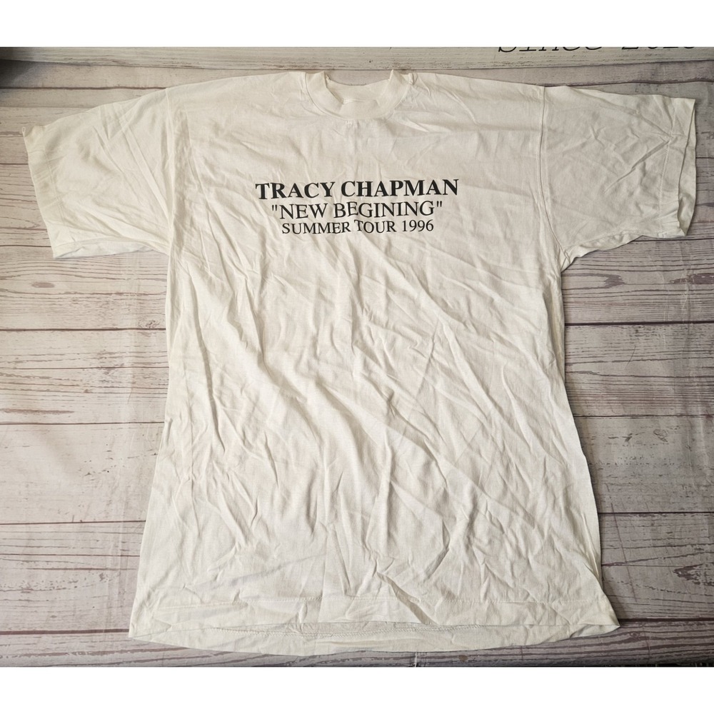 Tracy Chapman 1996 "New Beginning" Tour Crew Shirt Screen Stars Tag XL‎